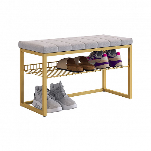 Обувница Классная 2 золото/оникс (велюр)