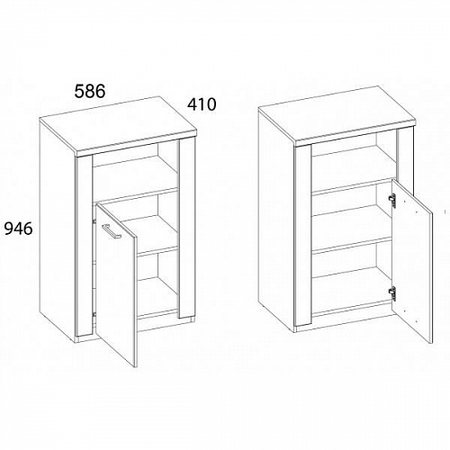 Тумба DOORSET 1DN Дуб наварра