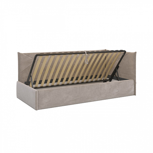 Кровать с подъемным механизмом Квест (Тахта) 90х200 латте (велюр)