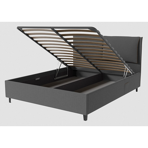 Кровать с подъемным механизмом Венеция 1800 Графит Софт