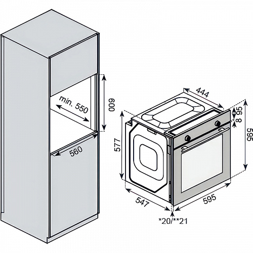 Встраиваемый духовой шкаф KUPPERSBERG HF 609 W