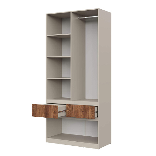 Шкаф НК PIANO 2-х створчатый Кашемир/Каштан