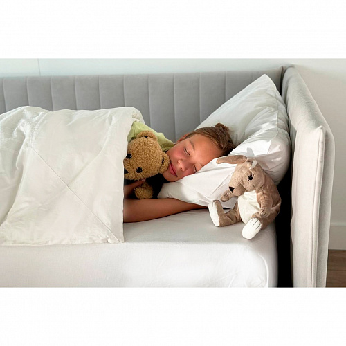 Кровать с ящиками Твикс (Софа) 90х200 галька (велюр)