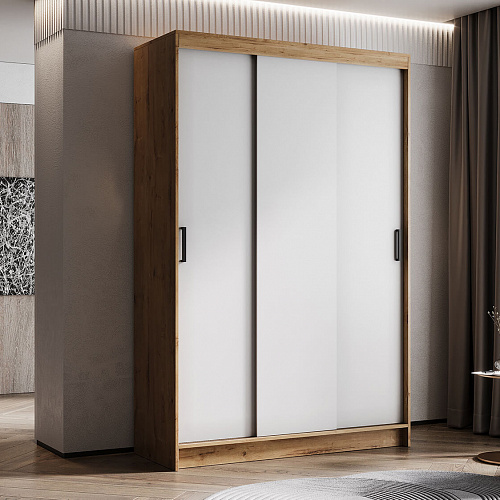 Шкаф-купе БРУНО 1 Дуб Вотан/Белый гладкий