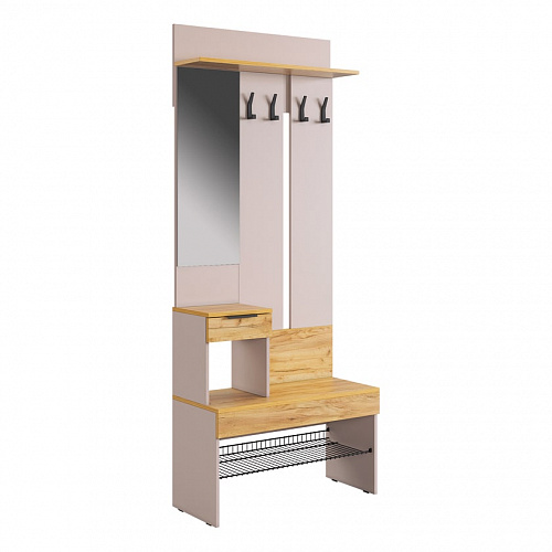 Прихожая Баско К3 кашемир/дуб крафт золотой