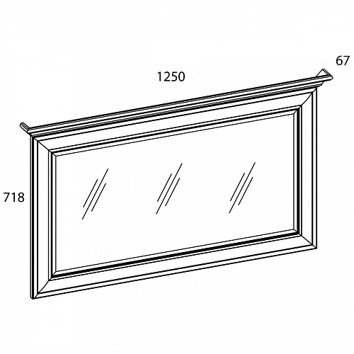 Зеркало 130 TIFFANY Вудлайн кремовый