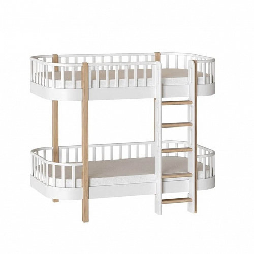 Двухъярусная кровать Лия Белая/прозрачная