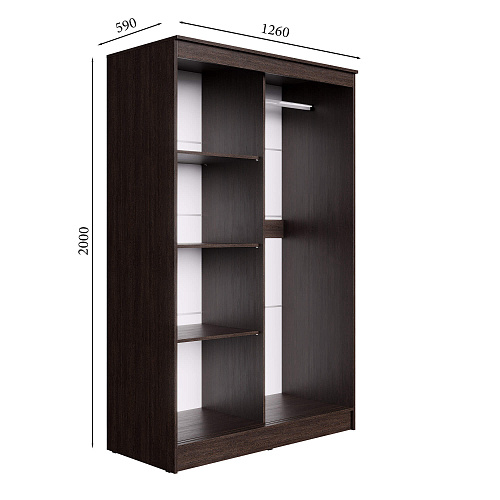 Шкаф-купе ЭЛЕГАНТ 7 Венге/Лоредо