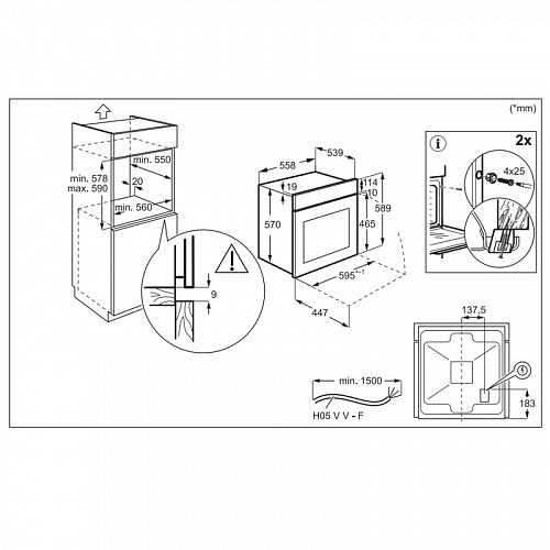 Встраиваемые электрические духовки ELECTROLUX EOD5C70BZ