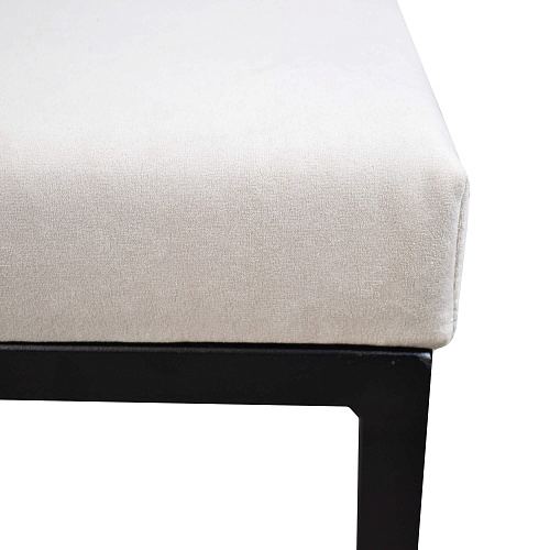 Банкетка Тайм черный муар/Катания Айвори