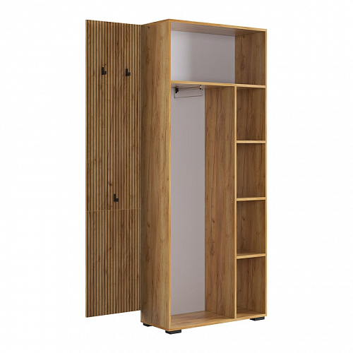 Прихожая К7 дуб крафт золотой/белое дерево