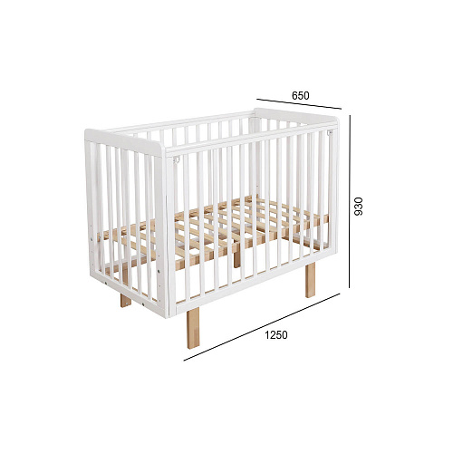 Кровать детская Соня КМ.014.01-032 Снег (Лак)