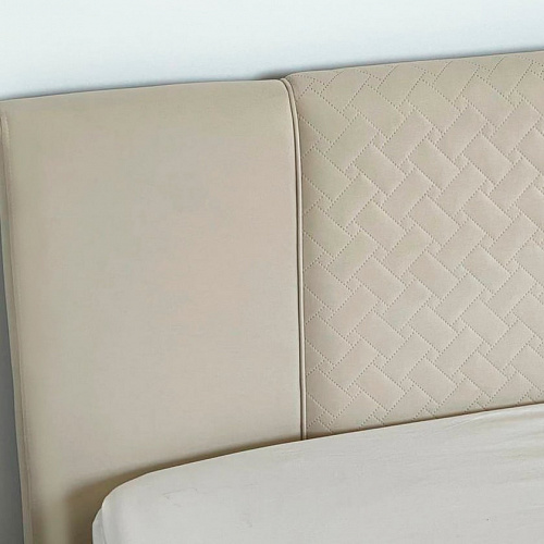 Кровать с подъемным механизмом Хлоя 160х200 крем (велюр)