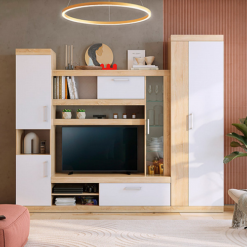 Шкаф 2-створчатый Макси дуб сонома/белое дерево