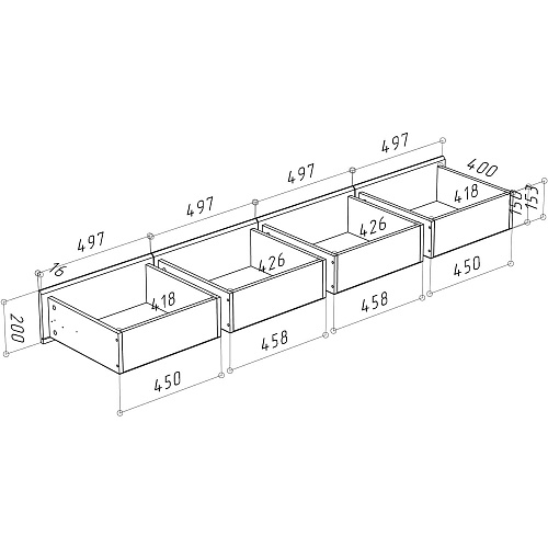 Шкаф НК PIANO 4-х створчатый Кашемир/Каштан