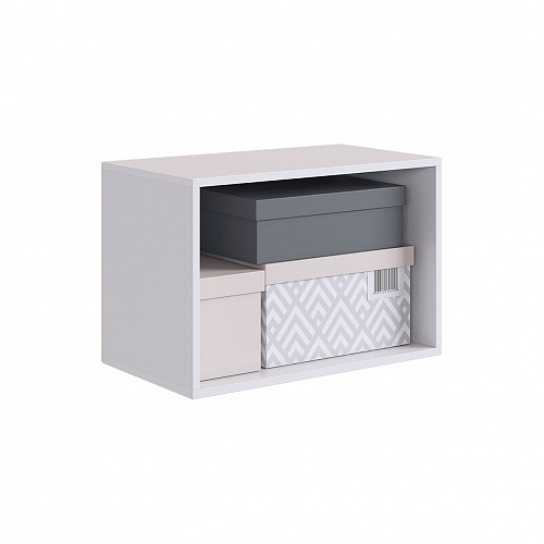 Антресоль двухдверная L600 Баско белое дерево