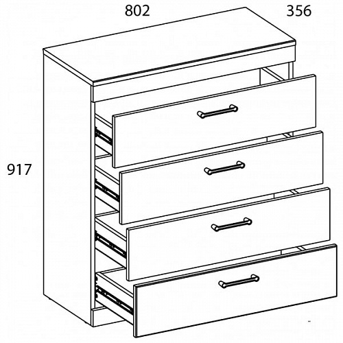 Спальный гарнитур JAGGER Дуб монастырский/Черный