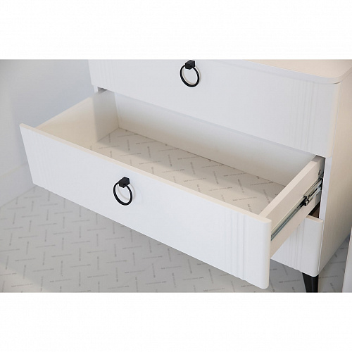 Комод Ева белое дерево/белый матовый