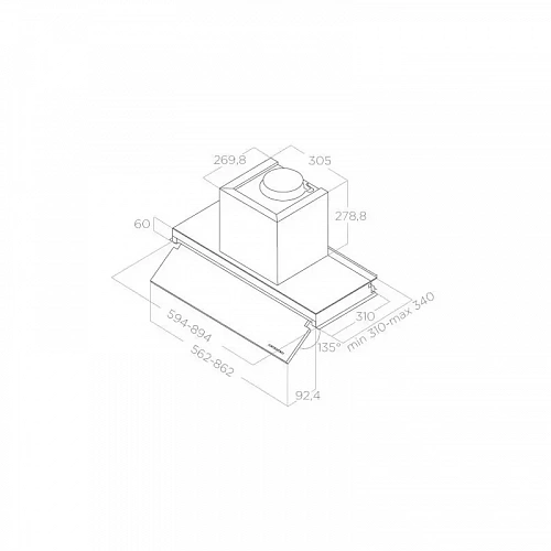 Встраиваемые вытяжки ELICA BOXIN NO DRIP IX/A/90-PRF0156613A
