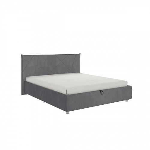 Кровать с подъемным механизмом Бест 160х200 графит (велюр)