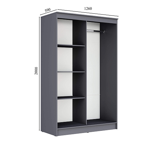 Шкаф-купе ЭЛЕГАНТ 7 Графит