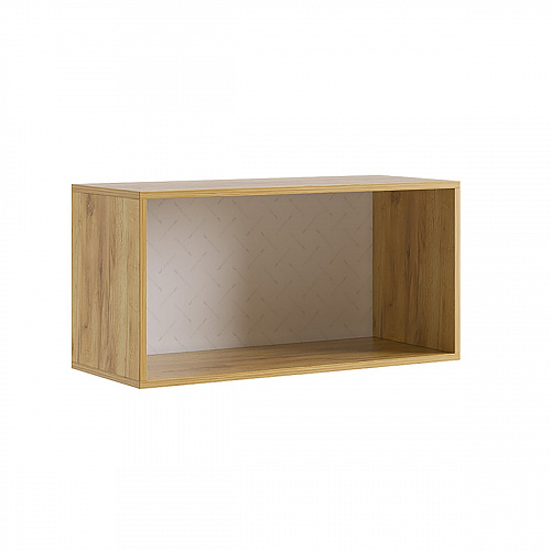 Антресоль двухдверная Бери дуб крафт золотой/белое дерево