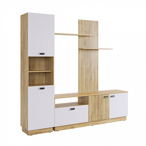 Гостиная Моди К2 дуб крафт золотой/белое дерево