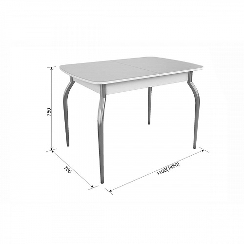 Стол обеденный раздвижной Танго белый/белый