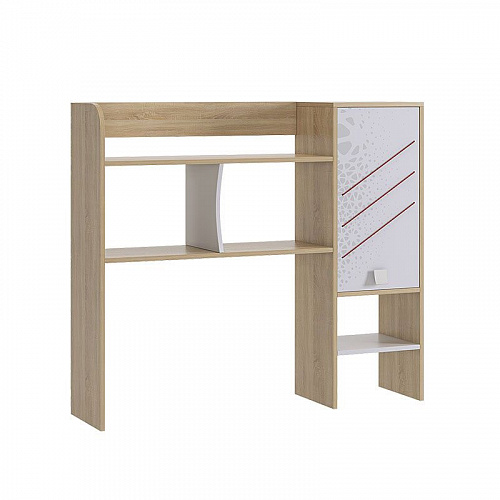 Надстройка стола компьютерного Энерджи дуб сонома/белый