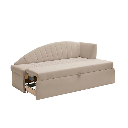 Кухонный диван Прага с углом Мелисса 02 Бежевый правый