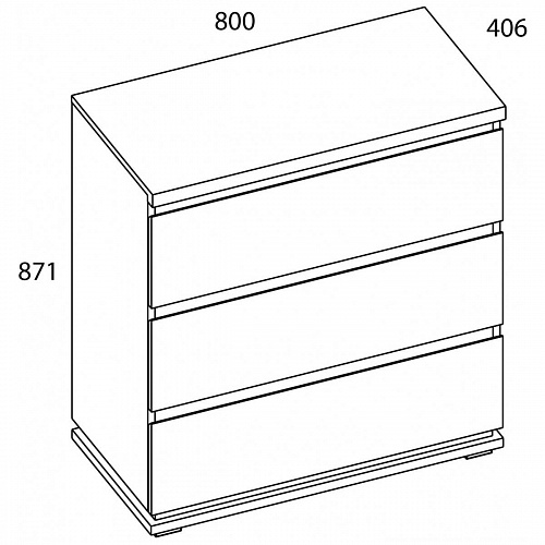 Комод LIMA 3S Персидский жемчуг/Мадура