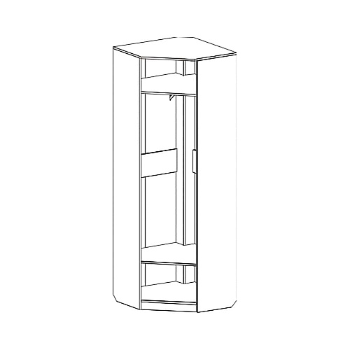 Шкаф угловой Элана Бодега белая/Сандал матовый