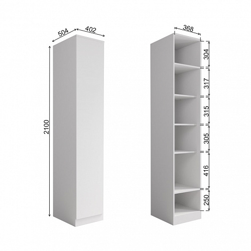Шкаф Мори 400.1 Белый