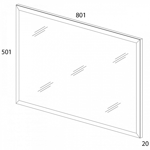 Зеркало L OLIVIA Вудлайн крем