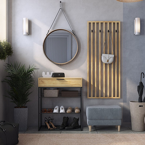 Вешалка Бери дуб крафт золотой