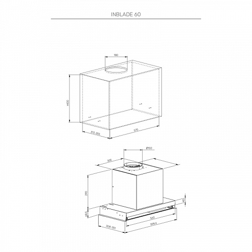 Встраиваемая вытяжка KUPPERSBERG INBLADE 60 X