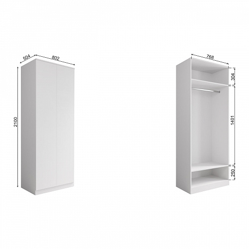 Шкаф Мори 800.1 Белый