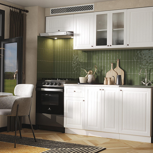 Кухня Хозяюшка 2,1 Акация Белая