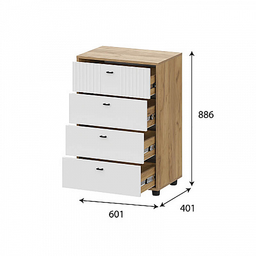 Спальный гарнитур Милан Дуб золотой/Белый матовый