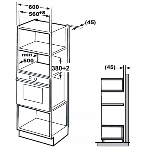 Встраиваемая микроволновая печь Midea MI982617GB