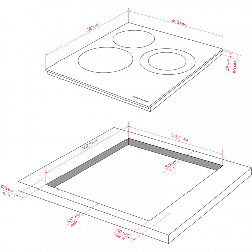 Варочная поверхность со встроенной вытяжкой Kuppersberg ECO 400