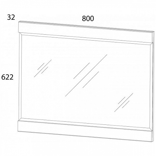 Зеркало OSKAR дуб Санремо