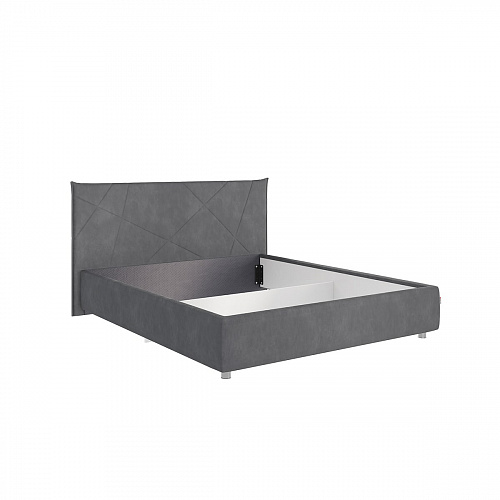 Кровать Бест 160х200 графит (велюр)
