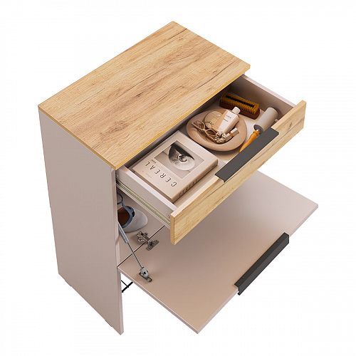 Обувница Баско кашемир/дуб крафт золотой