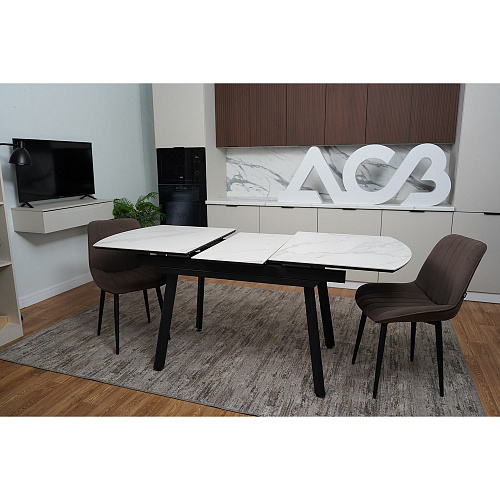 Стол обеденный керамический Барон Белый