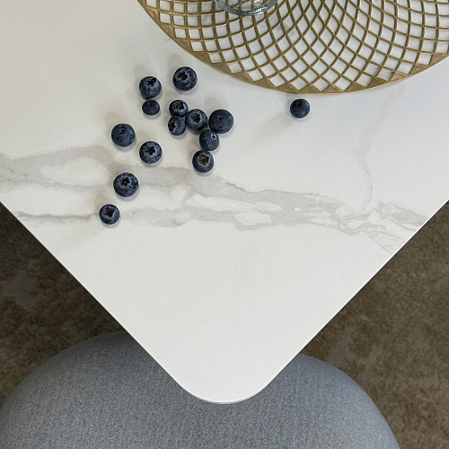 Стол обеденный Kenner AK1200 белый/керамика GLORIA WHITE