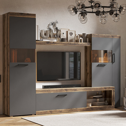 Гостиная Бастон Дуб делано/Графит