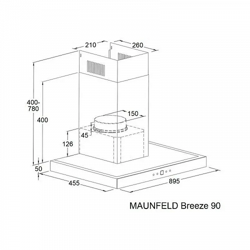 Вытяжка Maunfeld Breeze 90 Inox