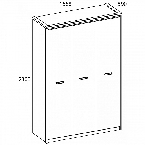 Шкаф 3DG JAZZ КАШТАН НАЙРОБИ