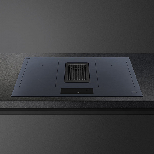 Варочная поверхность со встроенной вытяжкой Smeg HOBD182DG